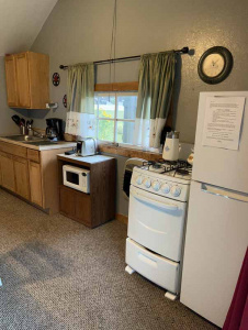 Interior of a vacation rental kitchen